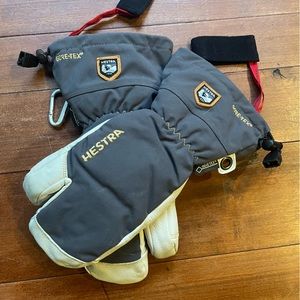 Hestra Heli Ski Three Finger Glove / Mitten  Size 7